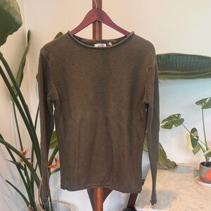 Olive Green Long Sleeve Top